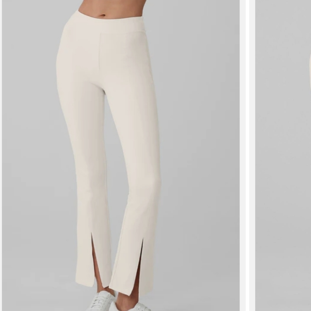 ALO Yoga White Split-Hem Track Pants - Picture 3 of 10